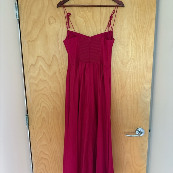 Reformation Fuchsia Midi Dress “Vinny Dress” size 8 - Picture 4 of 6